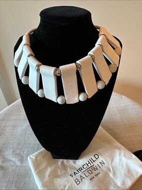 Fairchild Baldwin Cream Sculptural Panel Necklace